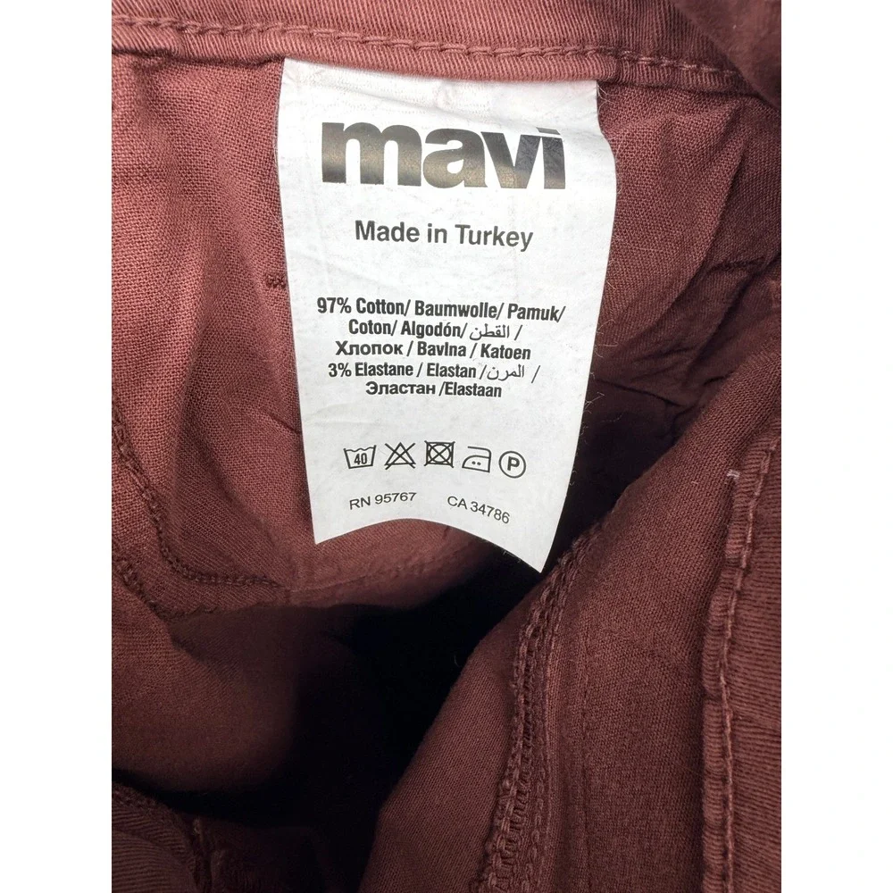 Mavi Jake Slim Leg Pants Mens 34x32 Brick Twill NWT Red Brown Jeans